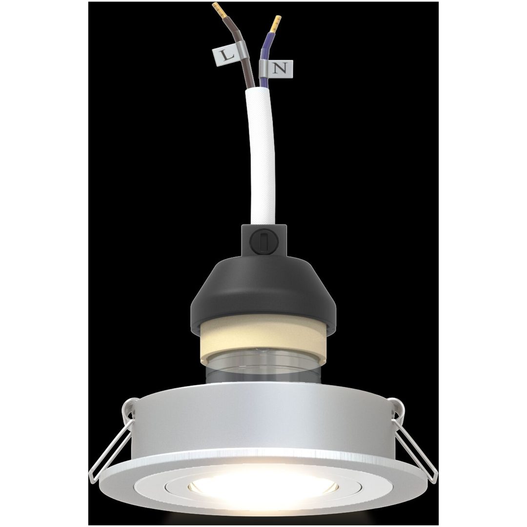 inbyggda spotlights 6 st rund GU10 silver 91 mm vidaXL 9 cm – bild 10