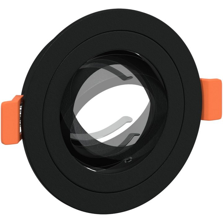 Inbyggda Spotlights 6 st Rund GU10 Svart 91 mm vidaXL 9 cm – bild 11