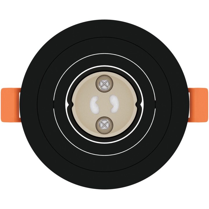 Inbyggda Spotlights 6 st Rund GU10 Svart 91 mm vidaXL 9 cm – bild 5
