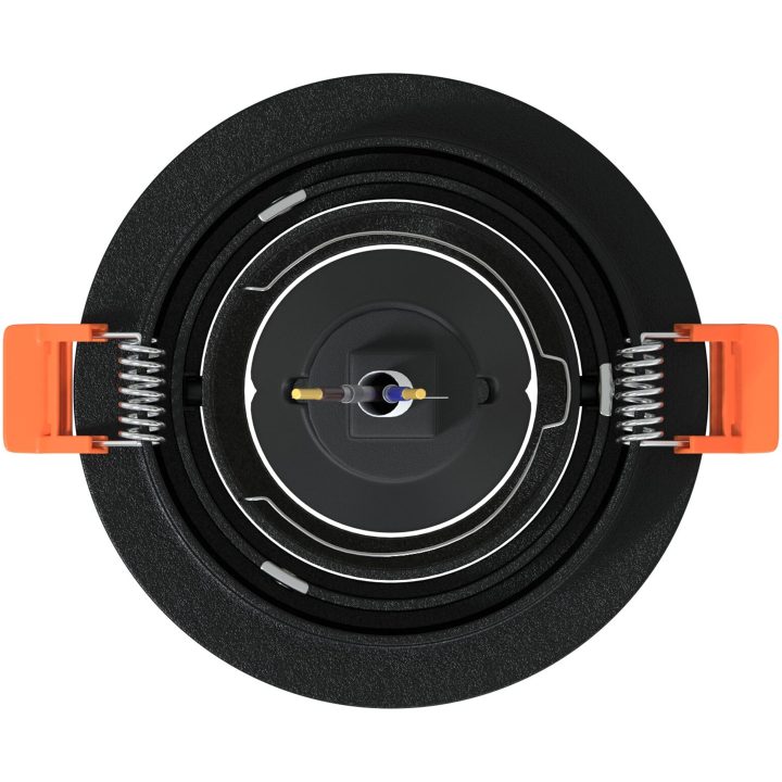 Inbyggda Spotlights 6 st Rund GU10 Svart 91 mm vidaXL 9 cm – bild 6
