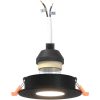 Inbyggda Spotlights 6 st Rund GU10 Svart 91 mm vidaXL 9 cm – miniatyr 9