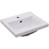 Inbyggt handfat keramik vit vidaXL 42 x 39 x 18 cm – miniatyr 2