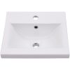 Inbyggt handfat keramik vit vidaXL 42 x 39 x 18 cm – miniatyr 3