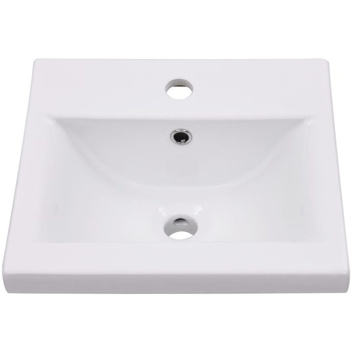 Inbyggt handfat keramik vit vidaXL 42 x 39 x 18 cm – bild 3