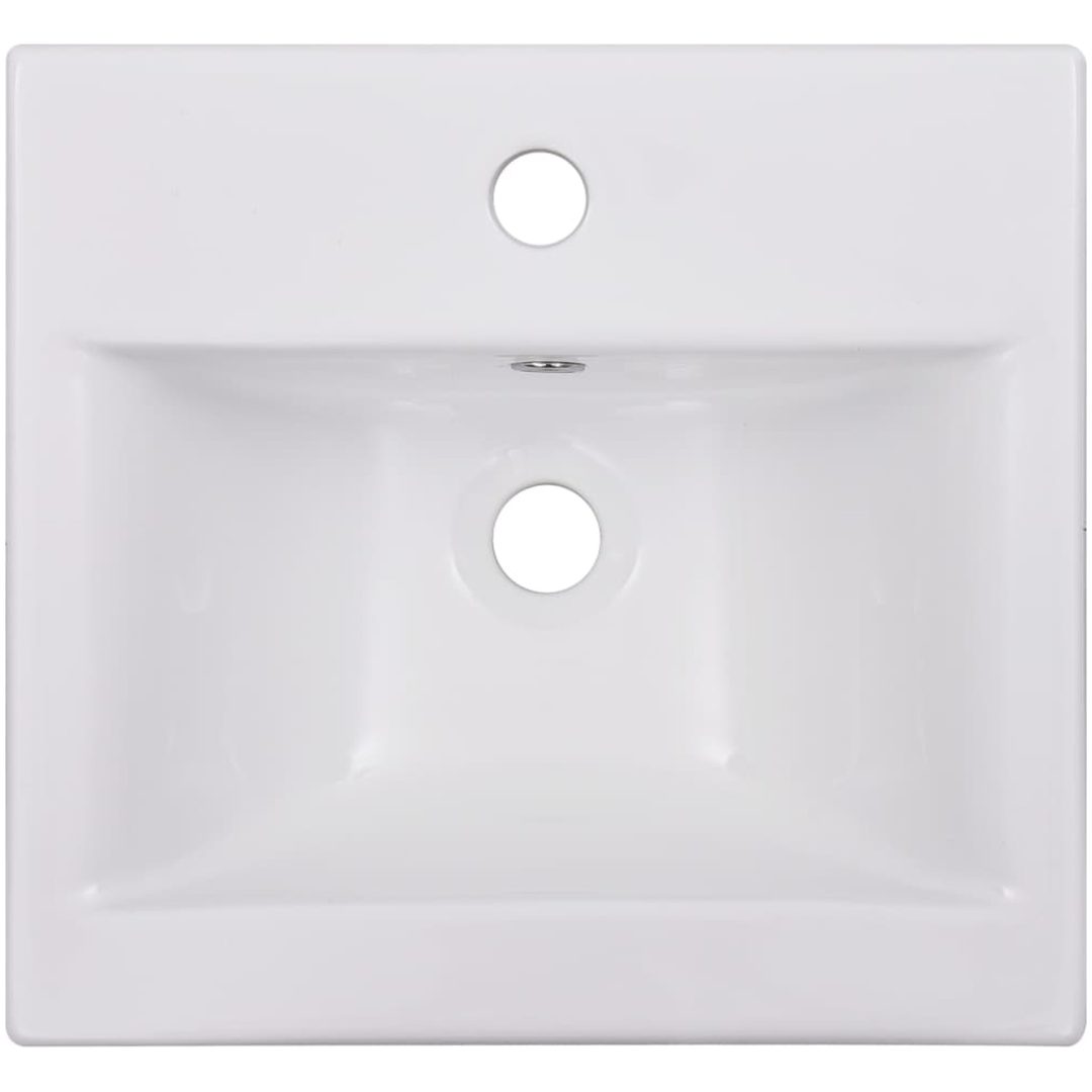 Inbyggt handfat keramik vit vidaXL 42 x 39 x 18 cm – bild 4