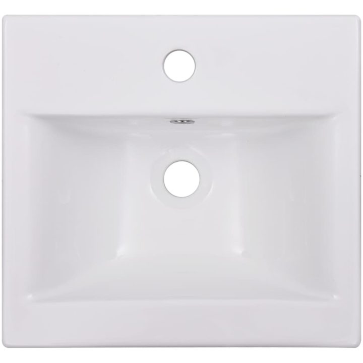 Inbyggt handfat keramik vit vidaXL 42 x 39 x 18 cm – bild 4