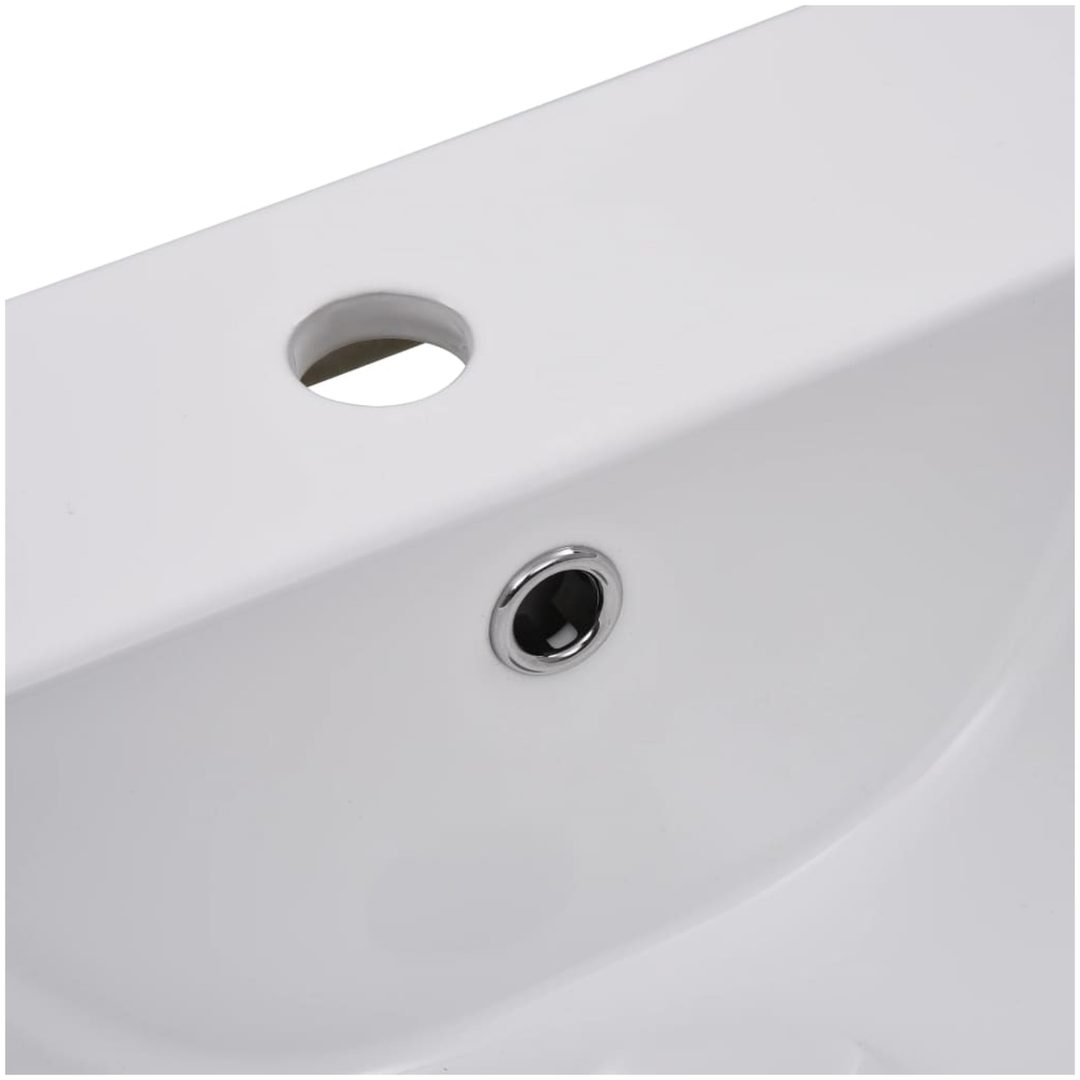 Inbyggt handfat keramik vit vidaXL 42 x 39 x 18 cm – bild 5