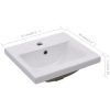 Inbyggt handfat keramik vit vidaXL 42 x 39 x 18 cm – miniatyr 7
