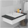Inbyggt handfat keramik vit vidaXL 42 x 39 x 18 cm – miniatyr 1
