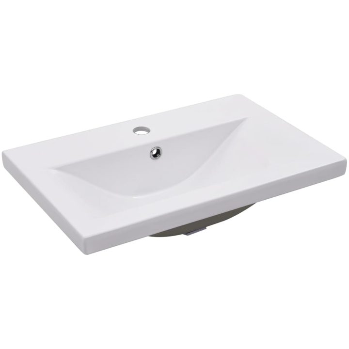Inbyggt handfat keramik vit vidaXL 61 x 39.5 x 18.5 cm – bild 2