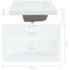 Inbyggt handfat med blandare keramik vit vidaXL 61 x 39 x 18 cm – miniatyr 12