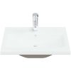 Inbyggt handfat med blandare keramik vit vidaXL 61 x 39 x 18 cm – miniatyr 3