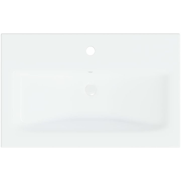 Inbyggt handfat med blandare keramik vit vidaXL 61 x 39 x 18 cm – bild 8