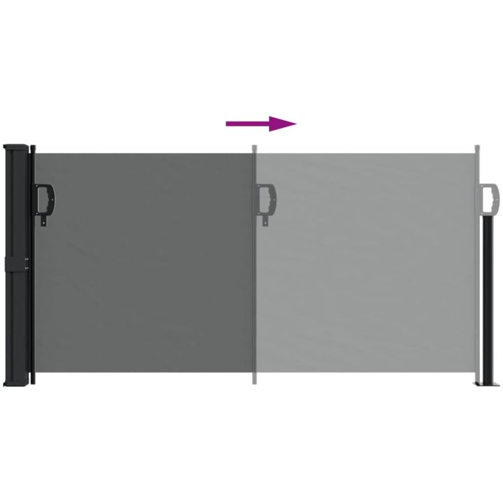Indragbar sidomarkis antracit vidaXL 100 x 300 cm – bild 5