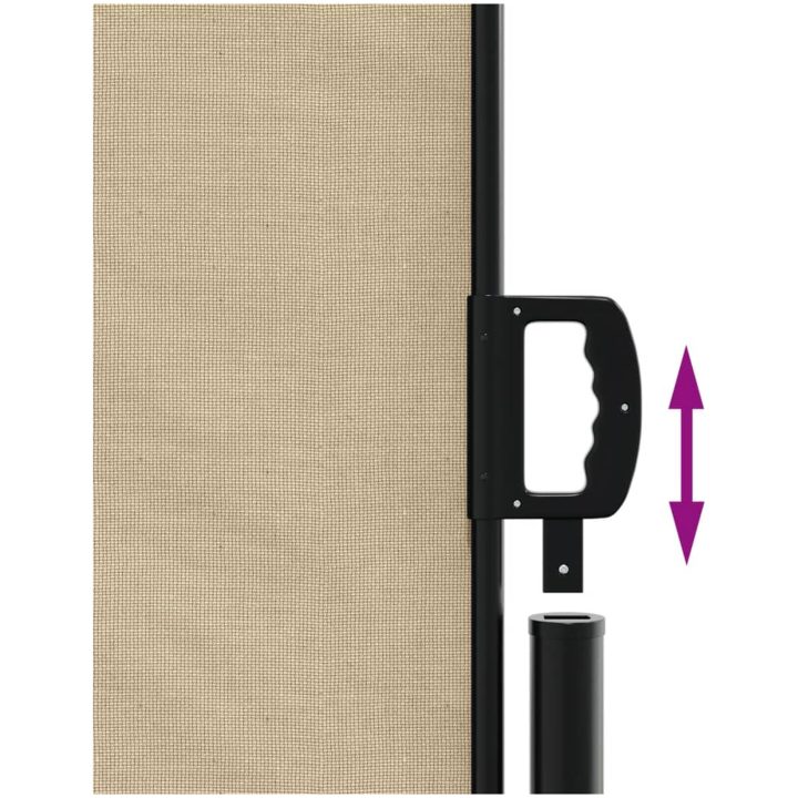 Indragbar sidomarkis beige vidaXL 120 x 300 cm – bild 6