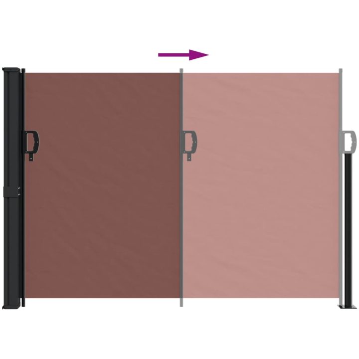 Indragbar sidomarkis brun vidaXL 140 x 300 cm – bild 5