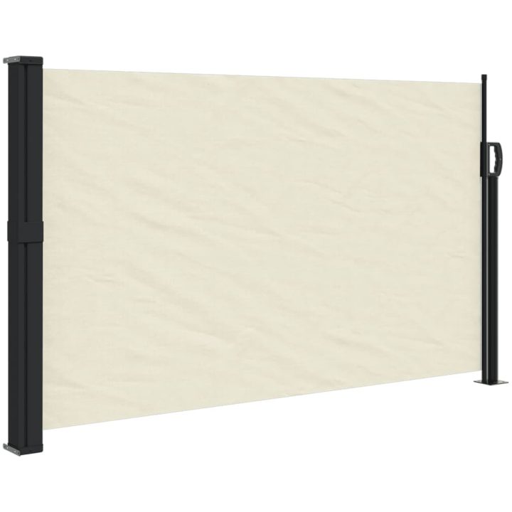 Indragbar sidomarkis gräddvit vidaXL 120 x 500 cm – bild 2
