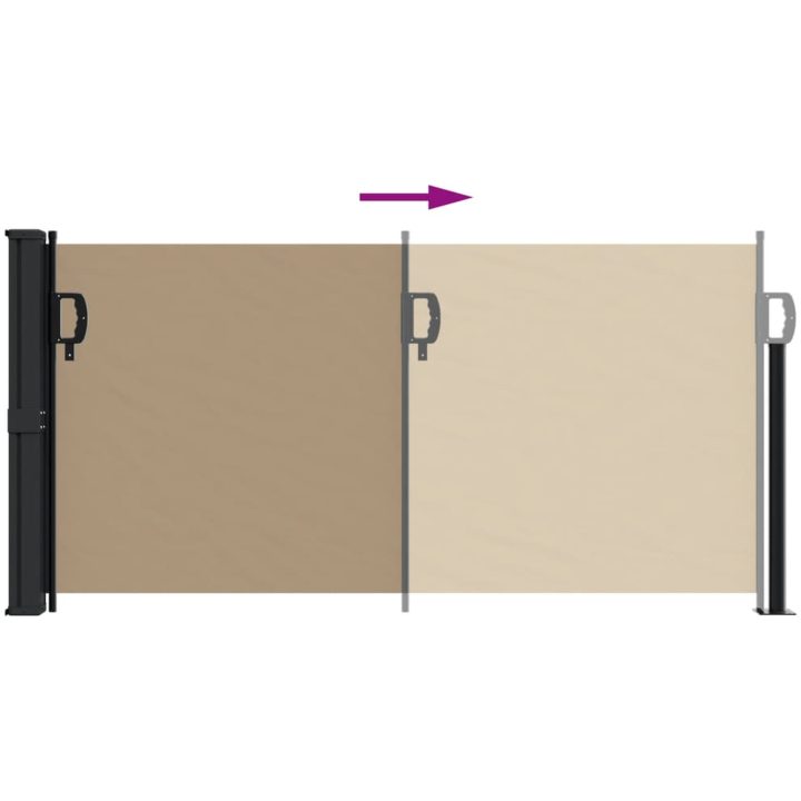 Indragbar sidomarkis taupe vidaXL 100 x 300 cm – bild 5