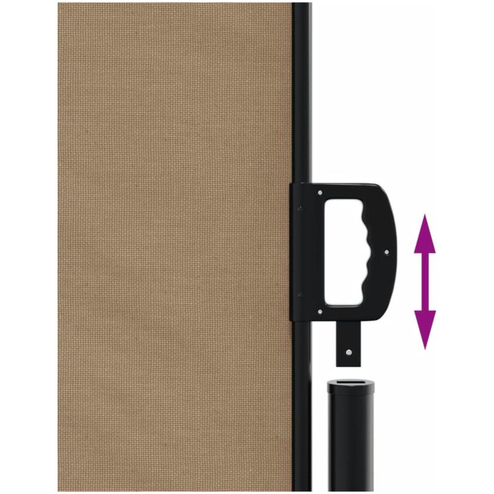 Indragbar sidomarkis taupe vidaXL 100 x 300 cm – bild 6