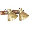 Industriell vägglampa mässing 45x25 cm E27 vidaXL – miniatyr 2