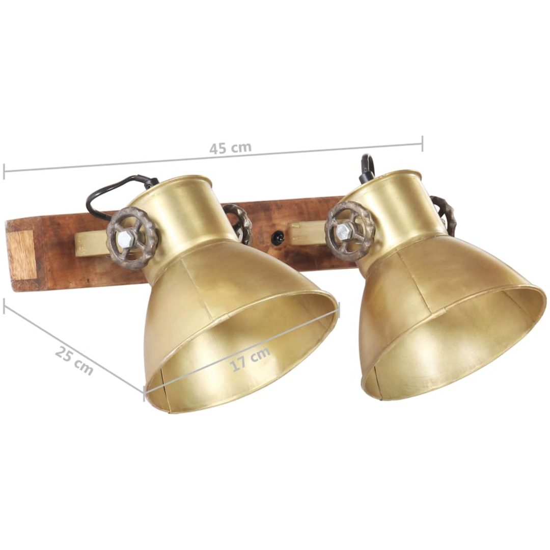 Industriell vägglampa mässing 45x25 cm E27 vidaXL – bild 11