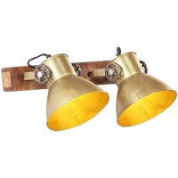 Industriell vägglampa mässing 45x25 cm E27 vidaXL
