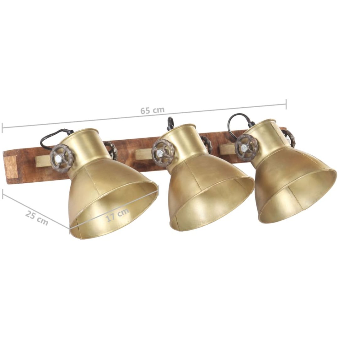 Industriell vägglampa mässing 65x25 cm E27 vidaXL – bild 11