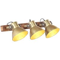 Industriell vägglampa mässing 65x25 cm E27 vidaXL