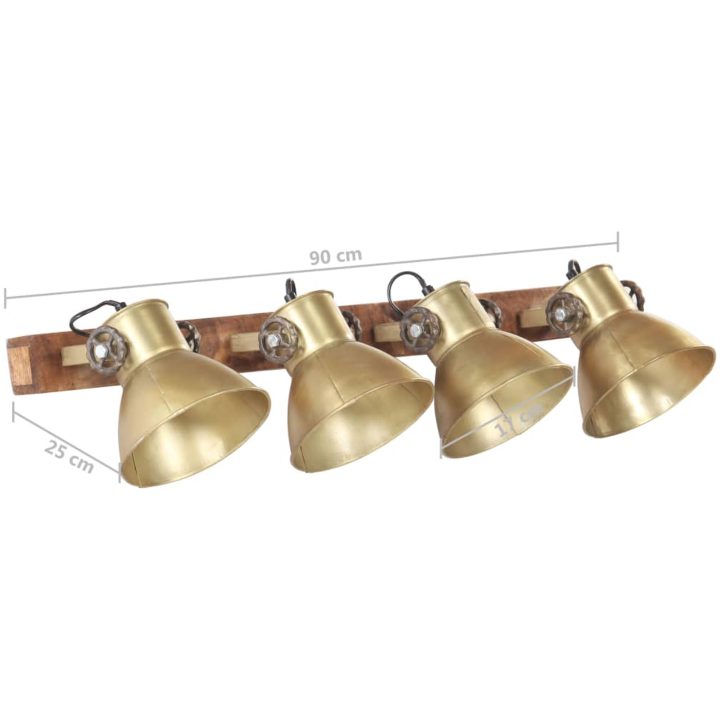 Industriell vägglampa mässing 90x25 cm E27 vidaXL – bild 11
