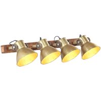 Industriell vägglampa mässing 90x25 cm E27 vidaXL