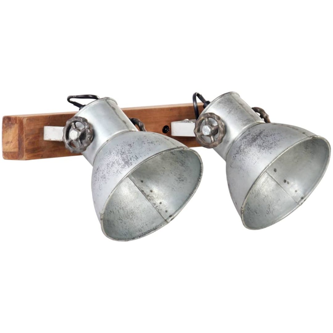 Industriell vägglampa silver 45x25 cm E27 vidaXL – bild 2