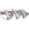 Industriell vägglampa silver 65x25 cm E27 vidaXL – miniatyr 11