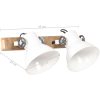 Industriell vägglampa vit 45x25 cm E27 vidaXL – miniatyr 11