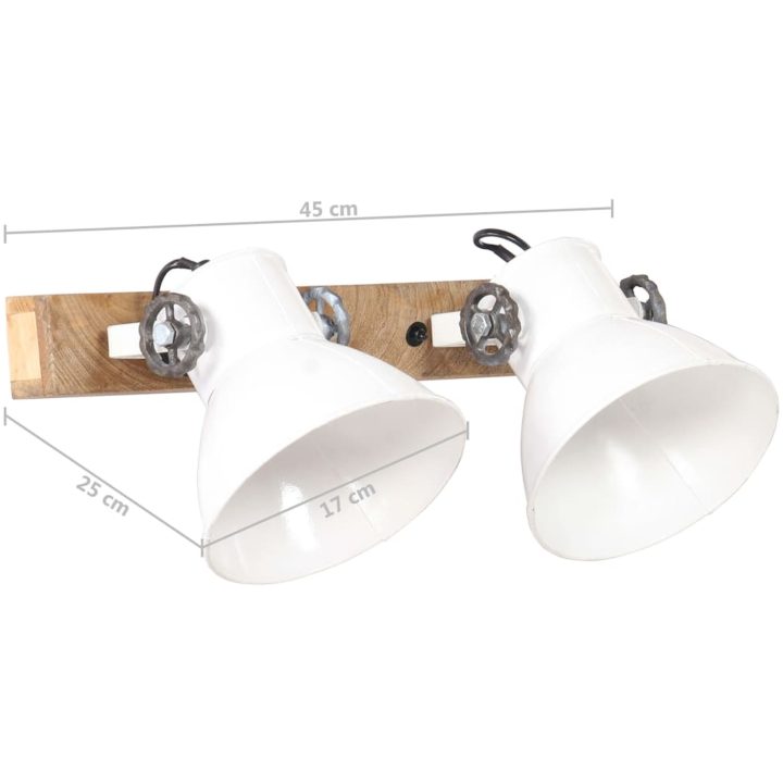 Industriell vägglampa vit 45x25 cm E27 vidaXL – bild 11