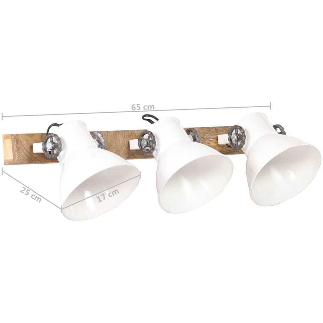 Industriell vägglampa vit 65x25 cm E27 vidaXL – bild 11