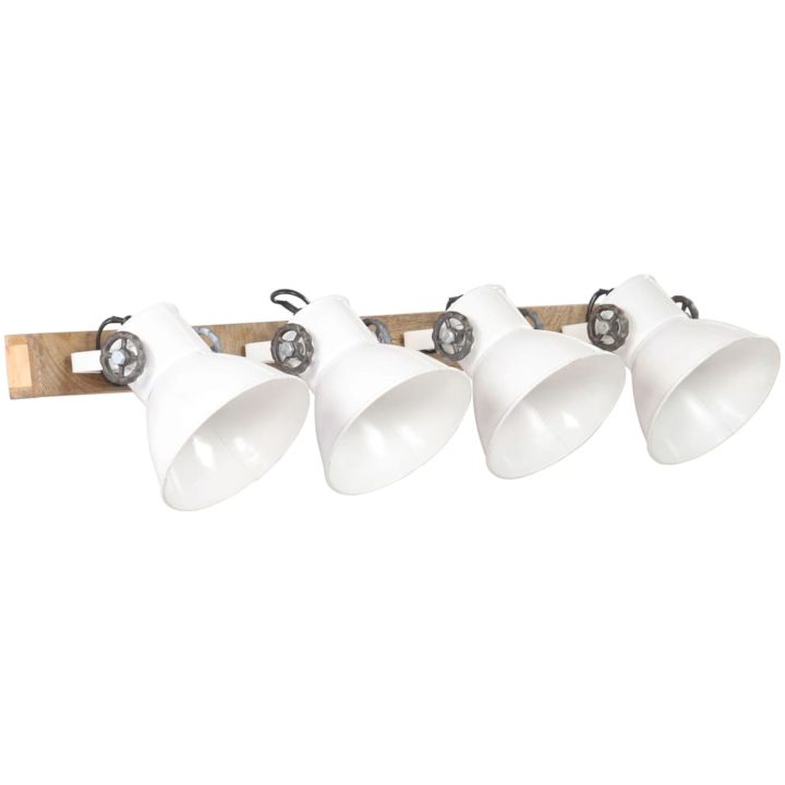 Industriell vägglampa vit 90x25 cm E27 vidaXL – bild 2