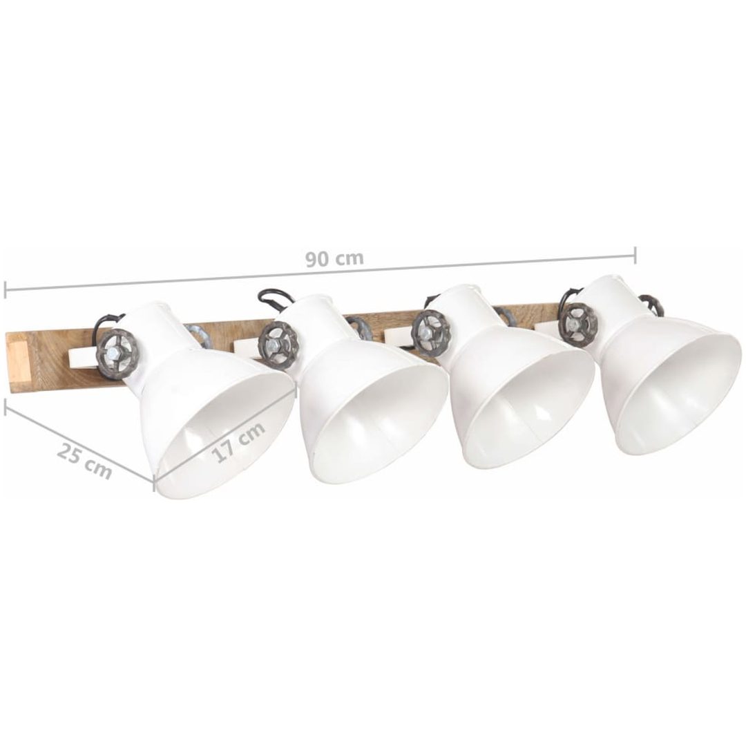 Industriell vägglampa vit 90x25 cm E27 vidaXL – bild 9