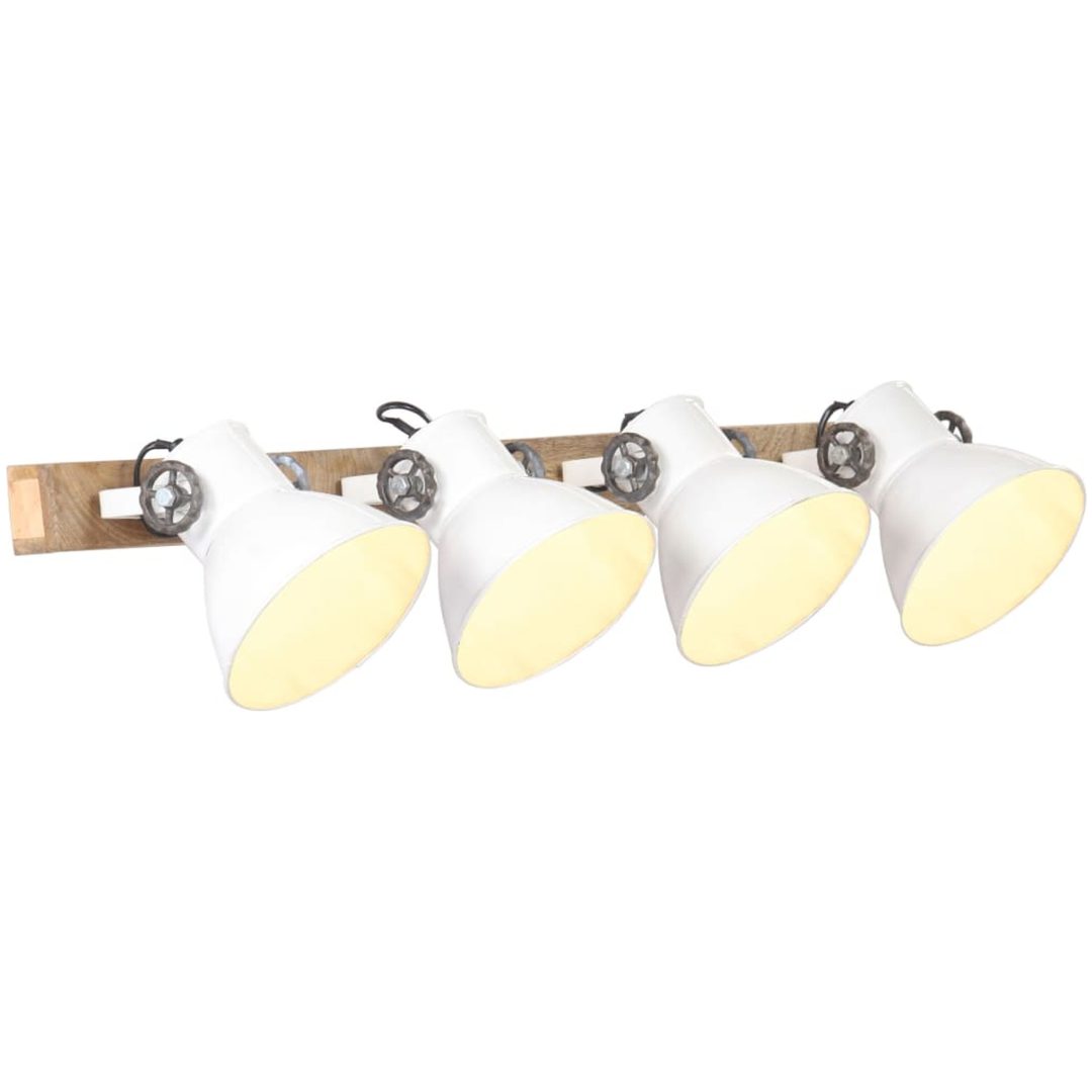 Industriell vägglampa vit 90x25 cm E27 vidaXL
