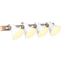 Industriell vägglampa vit 90x25 cm E27 vidaXL