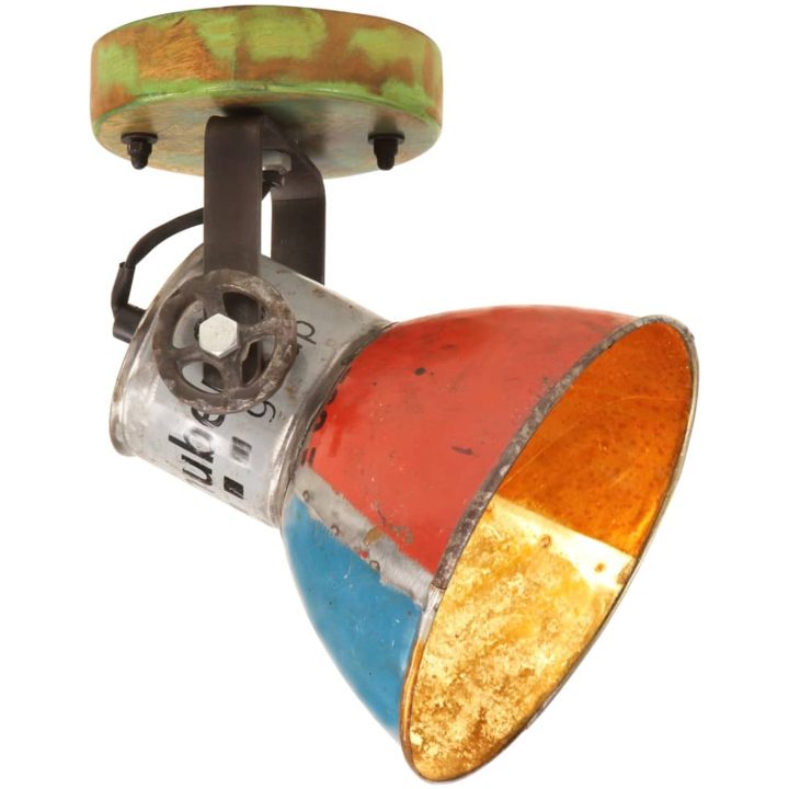 Industriell vägglampa/taklampa 2 st återvunnet 17x24 cm E27 vidaXL – bild 2