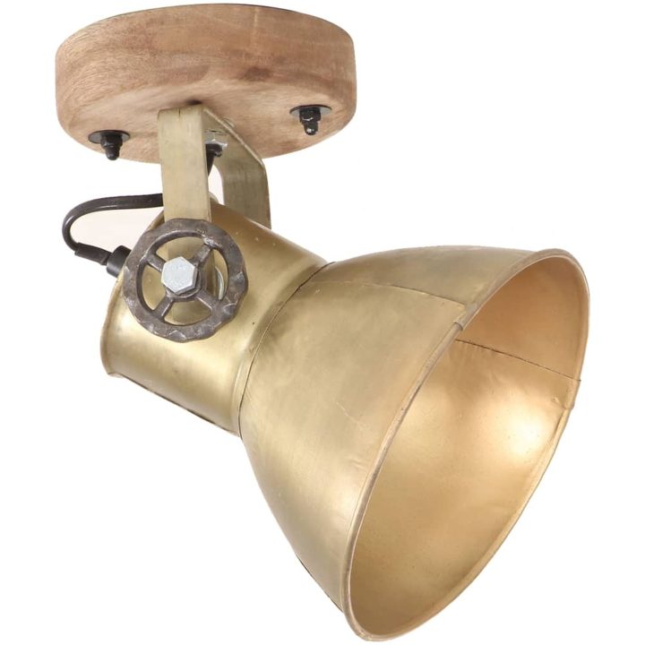 Industriell vägglampa/taklampa 2 st mässing 20x25 cm E27 vidaXL – bild 3