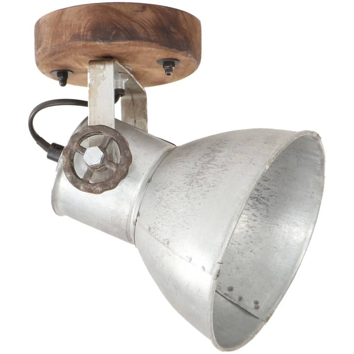 Industriell vägglampa/taklampa 2 st silver 20x25 cm E27 vidaXL – bild 3