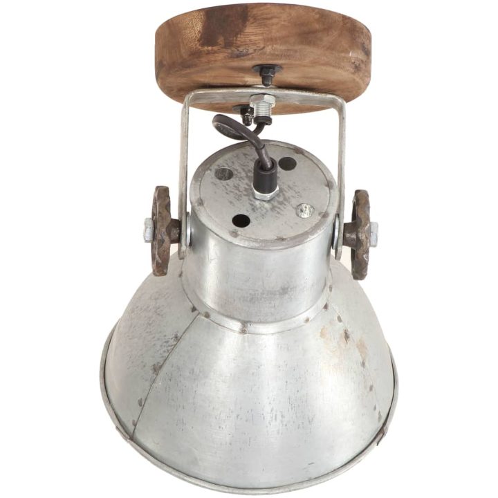Industriell vägglampa/taklampa 2 st silver 20x25 cm E27 vidaXL – bild 5