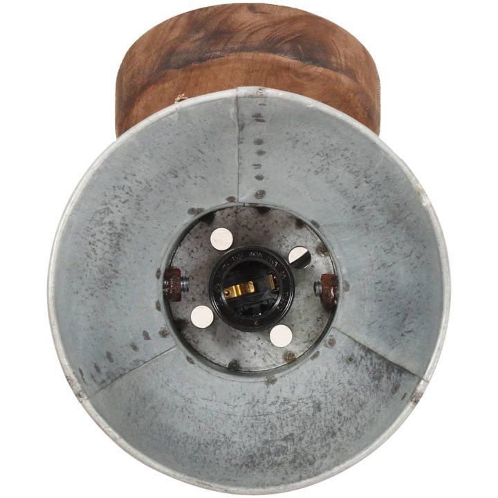 Industriell vägglampa/taklampa 2 st silver 20x25 cm E27 vidaXL – bild 6
