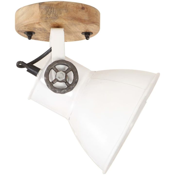 Industriell vägglampa/taklampa 2 st vit 20x25 cm E27 vidaXL – bild 4