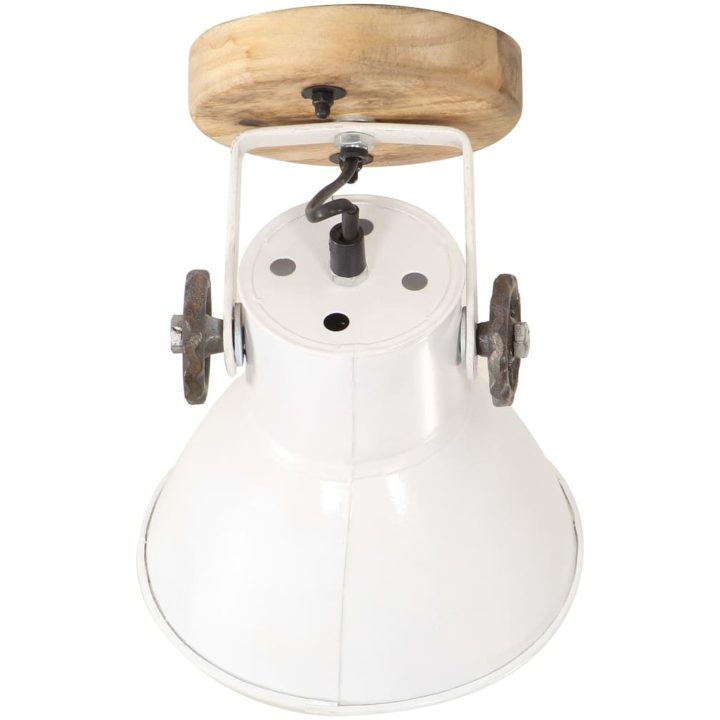 Industriell vägglampa/taklampa 2 st vit 20x25 cm E27 vidaXL – bild 5