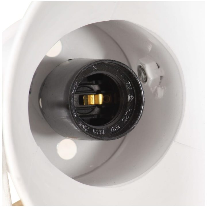 Industriell vägglampa/taklampa 2 st vit 20x25 cm E27 vidaXL – bild 7