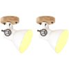 Industriell vägglampa/taklampa 2 st vit 20x25 cm E27 vidaXL – miniatyr 1