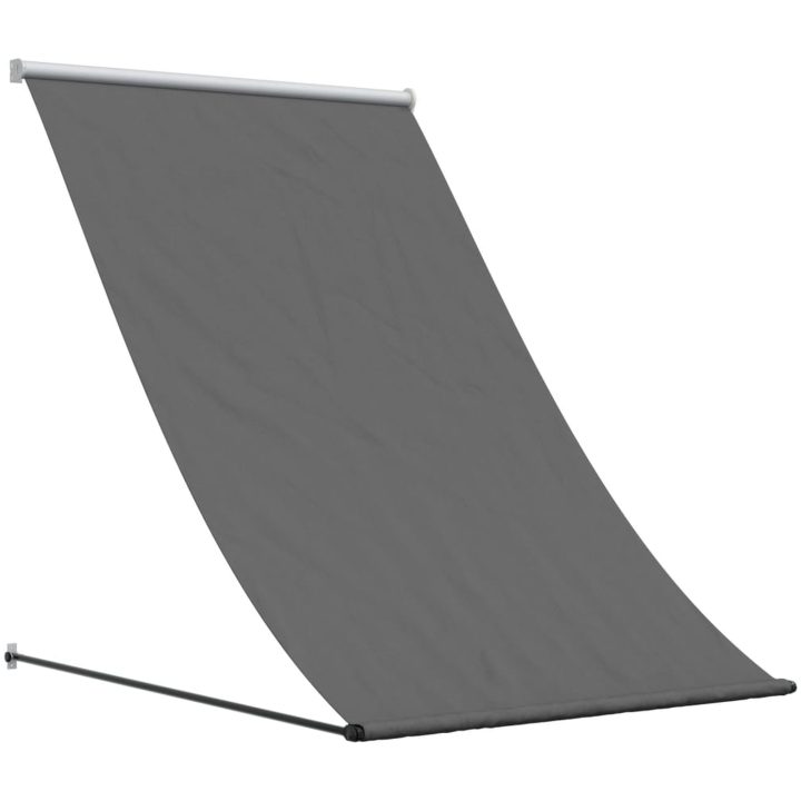 Infällbar markis antracit tyg och stål vidaXL 100 x 150 cm – bild 2