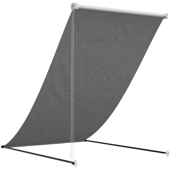 Infällbar markis antracit tyg och stål vidaXL 100 x 150 cm – bild 5